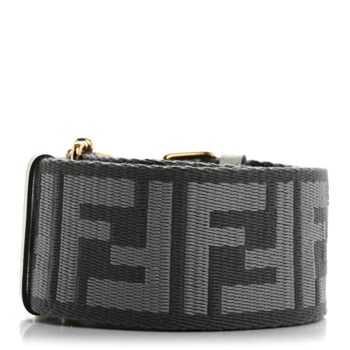 Ribbon Vitello Seta FF 1974 Adjustable Strap You Ardesia Pietra White Ice
