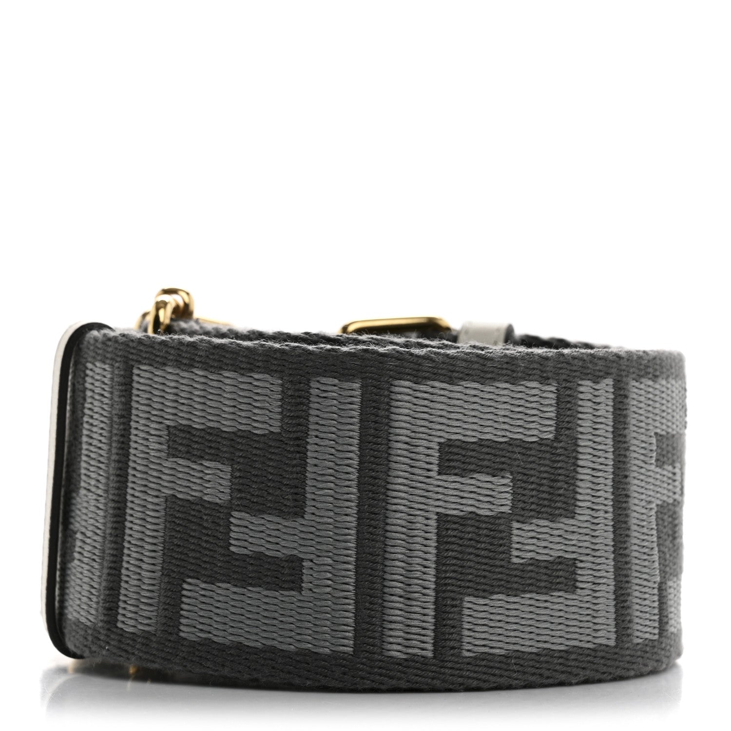 Fendi Ribbon Vitello Seta FF 1974 Adjustable Strap You Ardesia Pietra White Ice 2 of 6