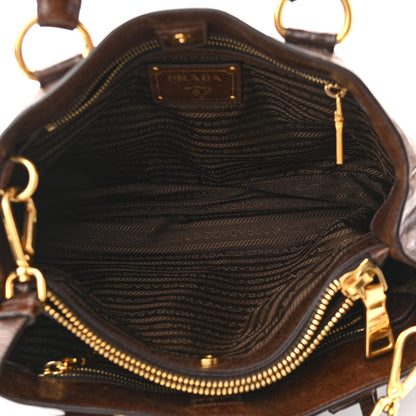 Prada Vitello Shine Shopping Satchel Bruciato 11 of 13