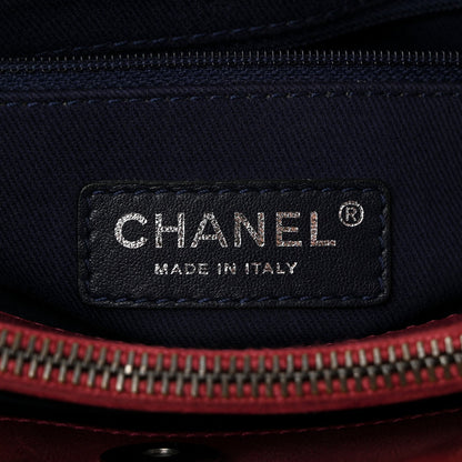 Chanel Iridescent Calfskin Small New Bubble Quilt Tote Red 6 of 10