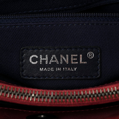 Chanel Iridescent Calfskin Small New Bubble Quilt Tote Red 6 of 10