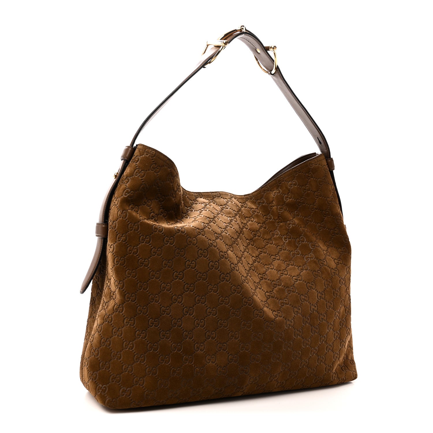 Gucci Suede Monogram Large Beatrix Tote Brown 3 of 10