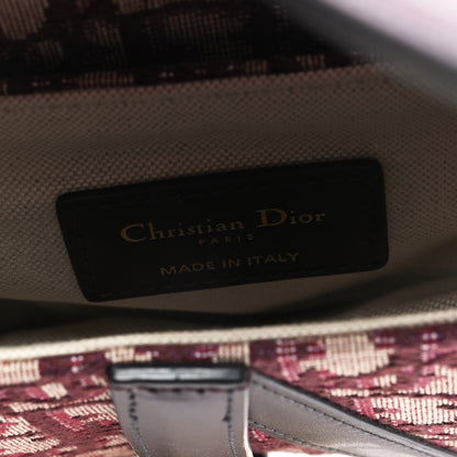 Christian Dior Oblique Mini Saddle Bag Burgundy 7 of 11