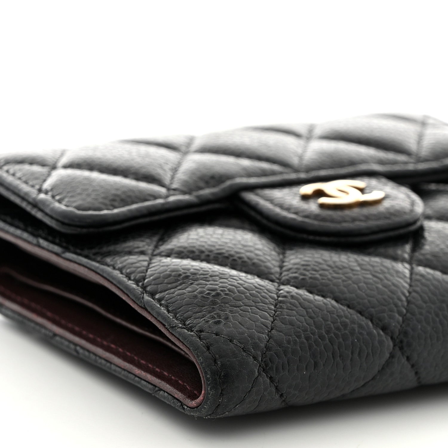 Chanel Caviar Quilted Compact Flap Wallet Black 10 of 14