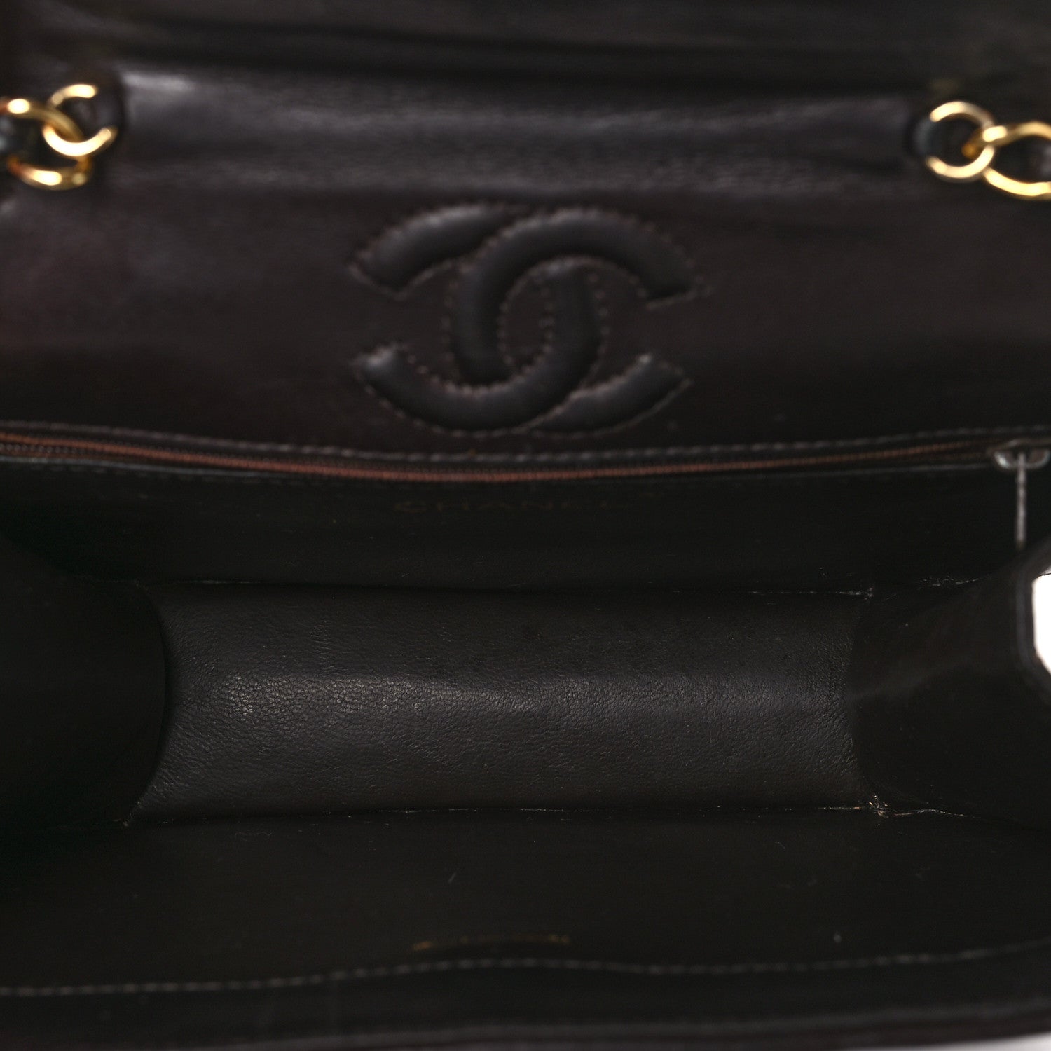 Chanel Shiny Crocodile Flap Dark Brown 5 of 12