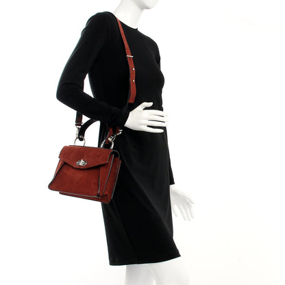 Proenza Schouler Suede Small Hava Top Handle Bag Midnight Plum 2 of 7