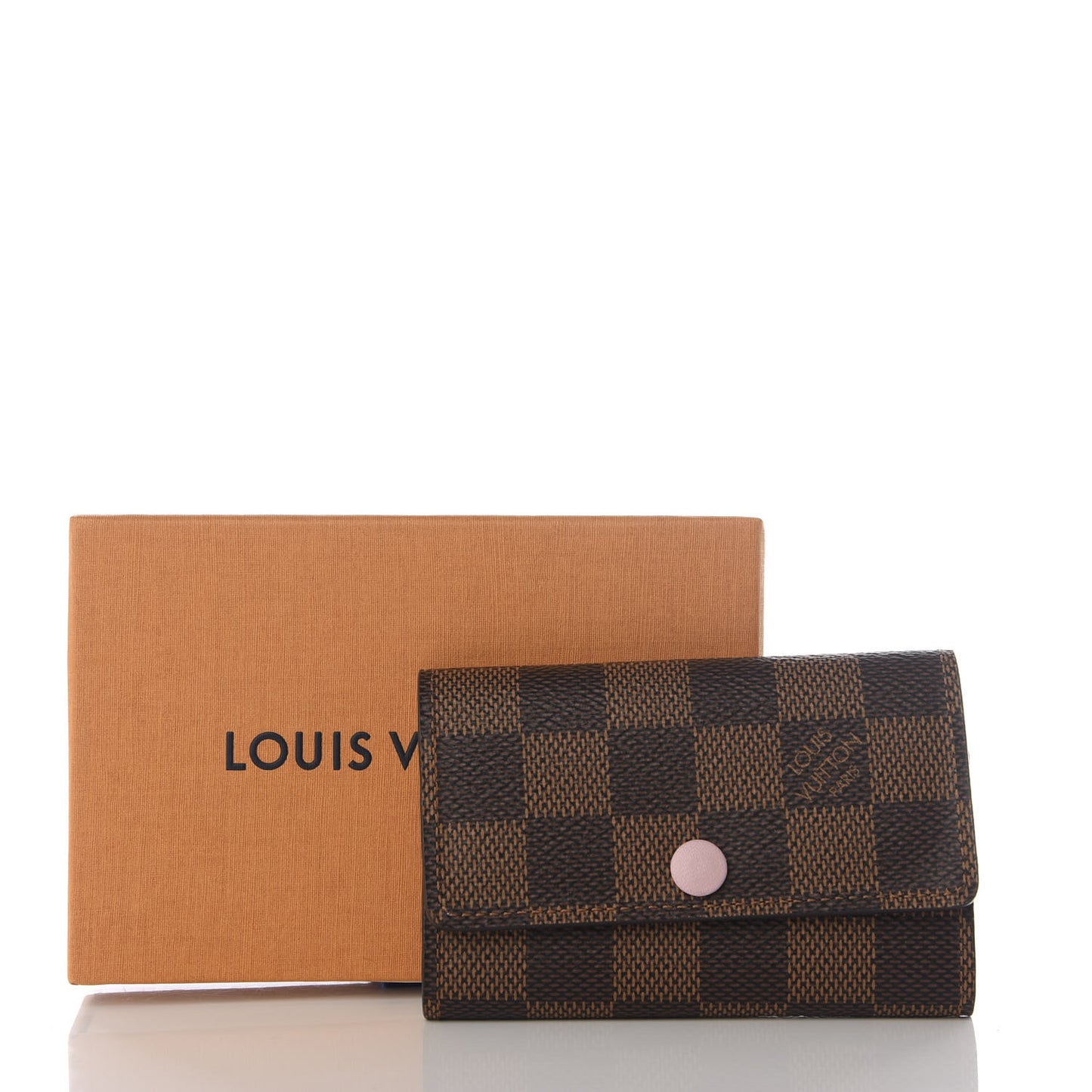Damier Ebene Multicles 6 Key Holder Rose Ballerine