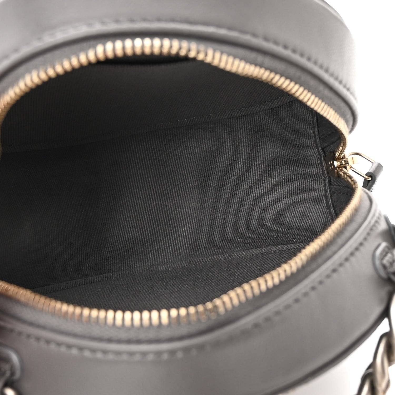 Chanel Lambskin Quilted Chanel 19 Round Clutch With Chain Grey 5 of 10
