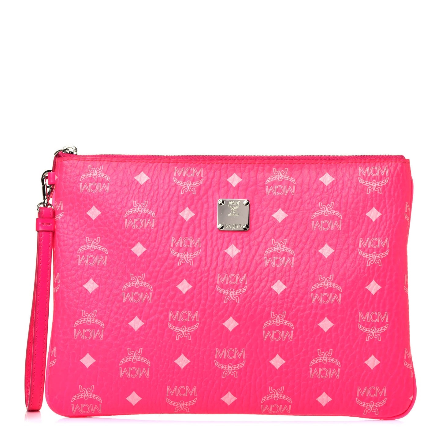 Visetos Wristlet Zip Pouch Neon Pink