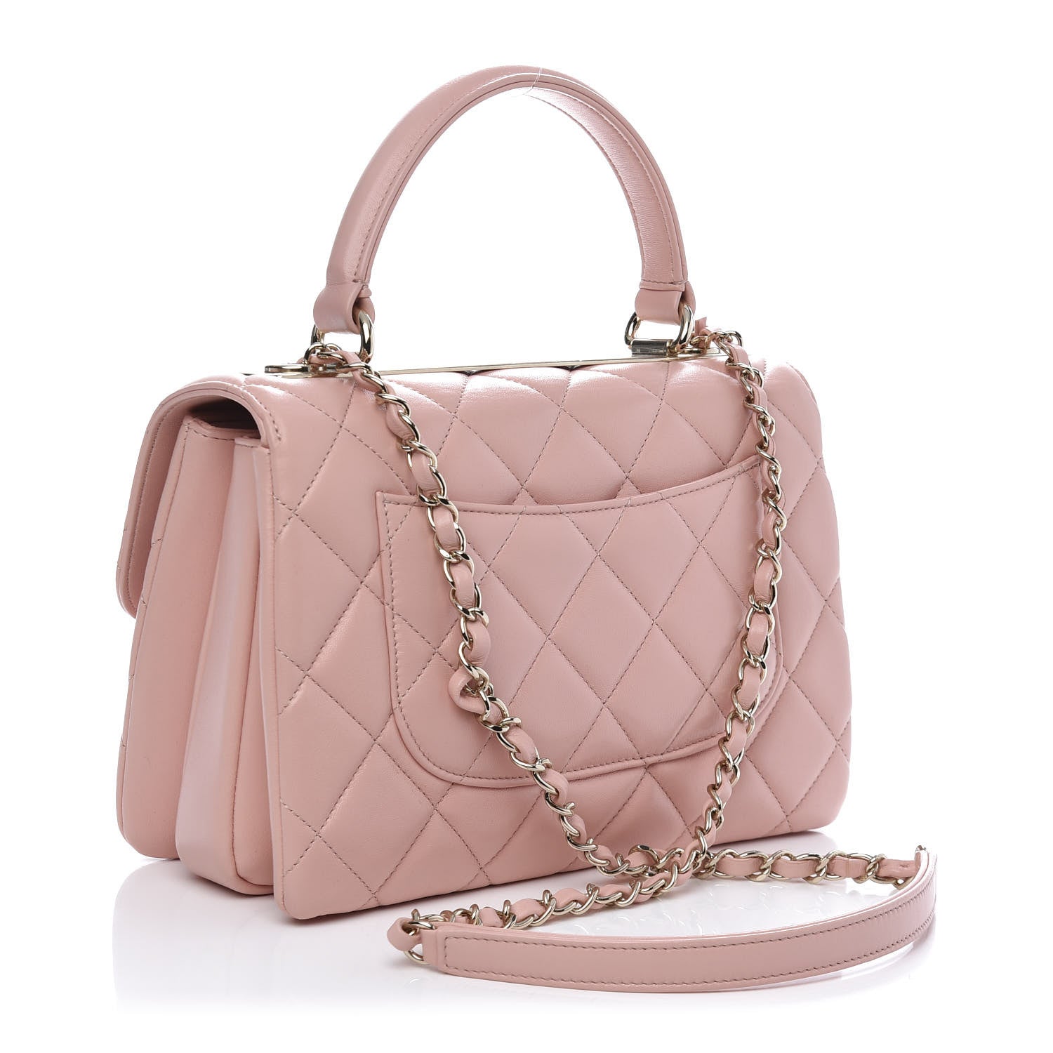 Chanel Lambskin Quilted Small Trendy CC Flap Dual Handle Bag Pink 3 of 13