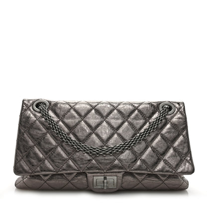 Chanel Metallic Aged Calfskin Quilted 2.55 Reissue 228 Flap Pewter 1 of 10