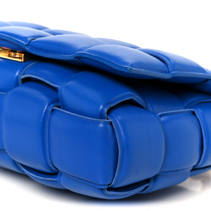 Bottega Veneta Lambskin Maxi Intreccio Padded Chain Cassette Crossbody Bag Cobalt 12 of 12