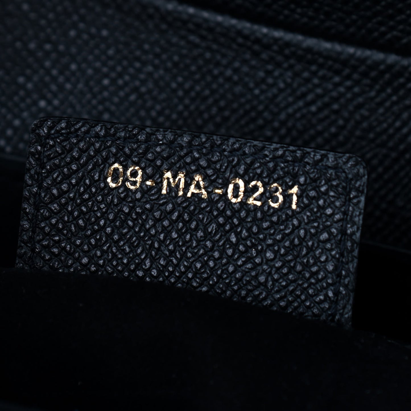 Grained Calfskin Saddle Bag Black
