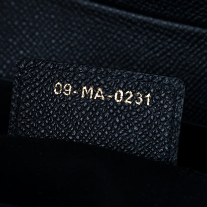 Christian Dior Grained Calfskin Saddle Bag Black 7 of 9