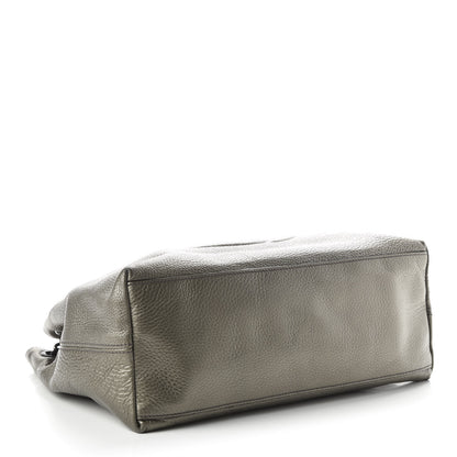 Gucci Metallic Pebbled Calfskin Medium Soho Chain Shoulder Bag Sasso 3 of 9