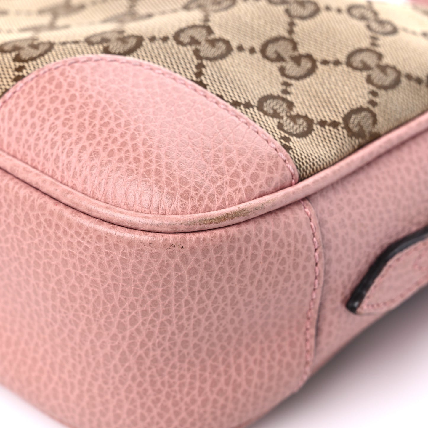 Monogram Mini Bree Messenger Bag Beige Soft Pink