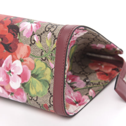 Gucci GG Supreme Monogram Blooms Small Cosmetic Case Beige Multicolor Dry Rose 10 of 11