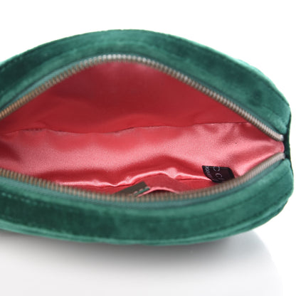 Gucci Velvet Matelasse GG Marmont Belt Bag 85 34 Green 5 of 8