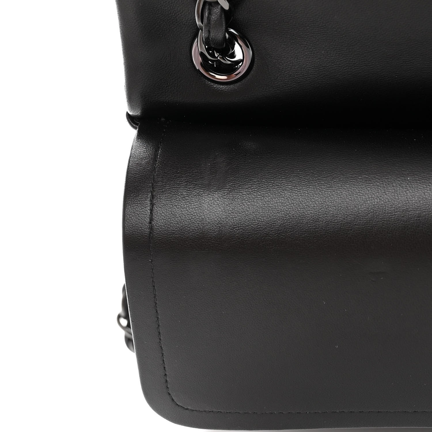Chanel Lambskin Chevron Quilted Jumbo Double Flap So Black 12 of 13