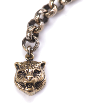 Gucci Crystal Metal Feline Bracelet Aged Gold Multicolor 4 of 6