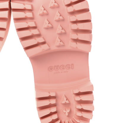 Gucci Rubber GG Monogram Perforated Elea Platform 55mm Lug Sole Sandals 40 Peachy Chic 6 of 10