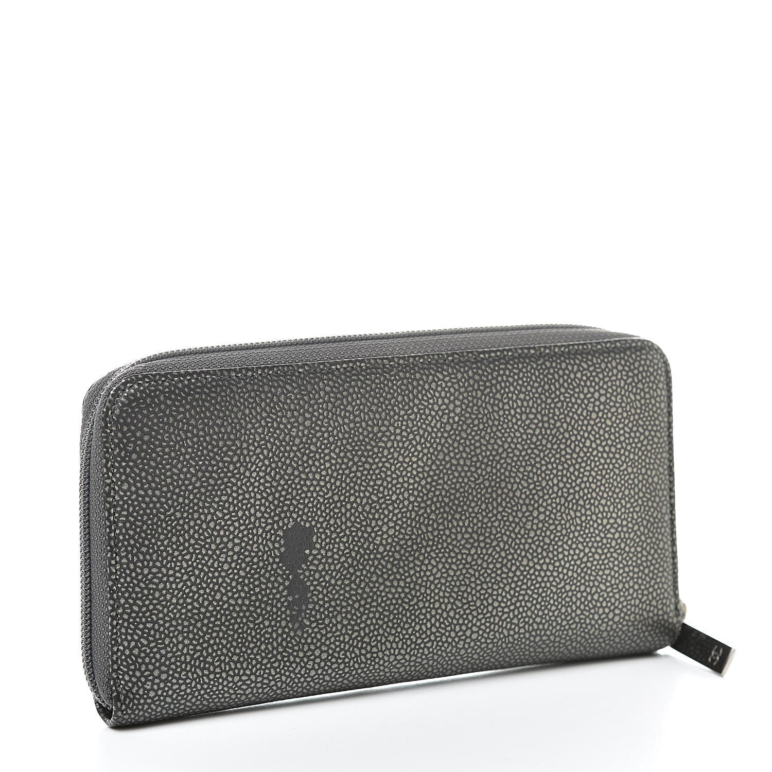 Chanel Metallic Calfskin Large Timeless CC Zip Around Wallet Argent Fonce 3 of 9