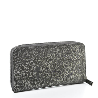 Chanel Metallic Calfskin Large Timeless CC Zip Around Wallet Argent Fonce 3 of 9