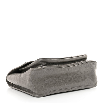 Saint Laurent Crinkled Calfskin Matelasse Monogram Medium Niki Chain Satchel Fog 4 of 12