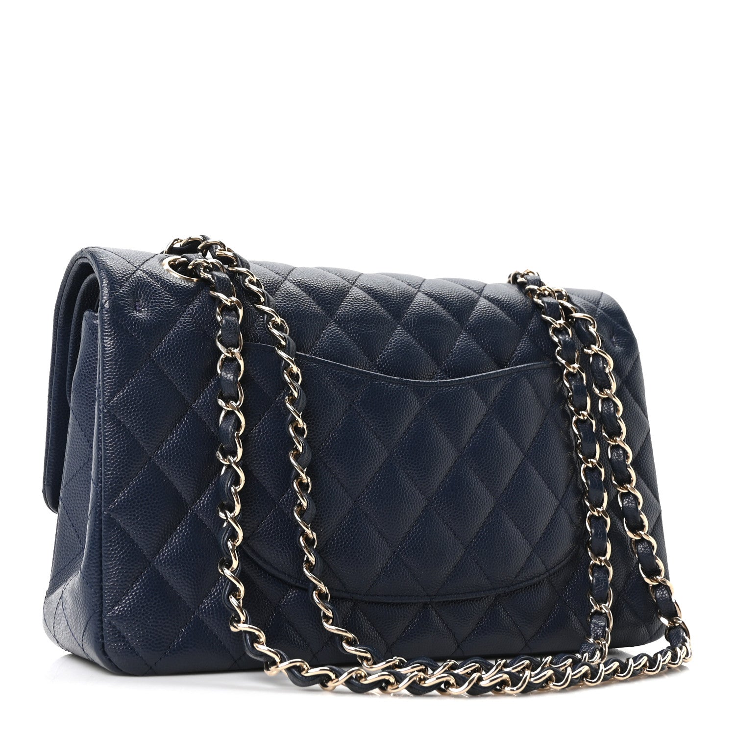 CHANEL ネイビー キルティング バッグ Chanel Caviar Quilted Medium Double Flap Navy 1850612 – FASHIONPHILE