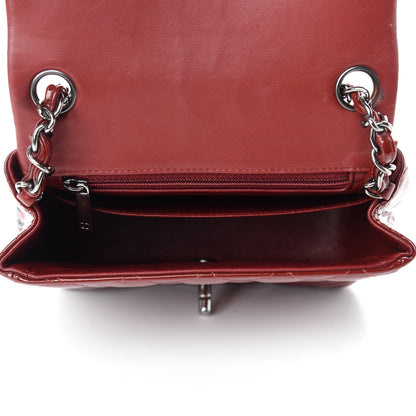 Chanel Patent Quilted Mini Square Flap Red 5 of 13