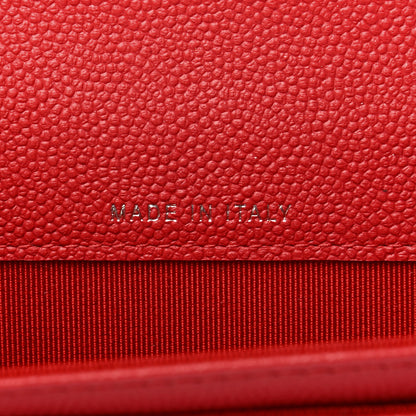 Chanel Caviar Chevron Quilted Flap Card Holder Red 7 of 8