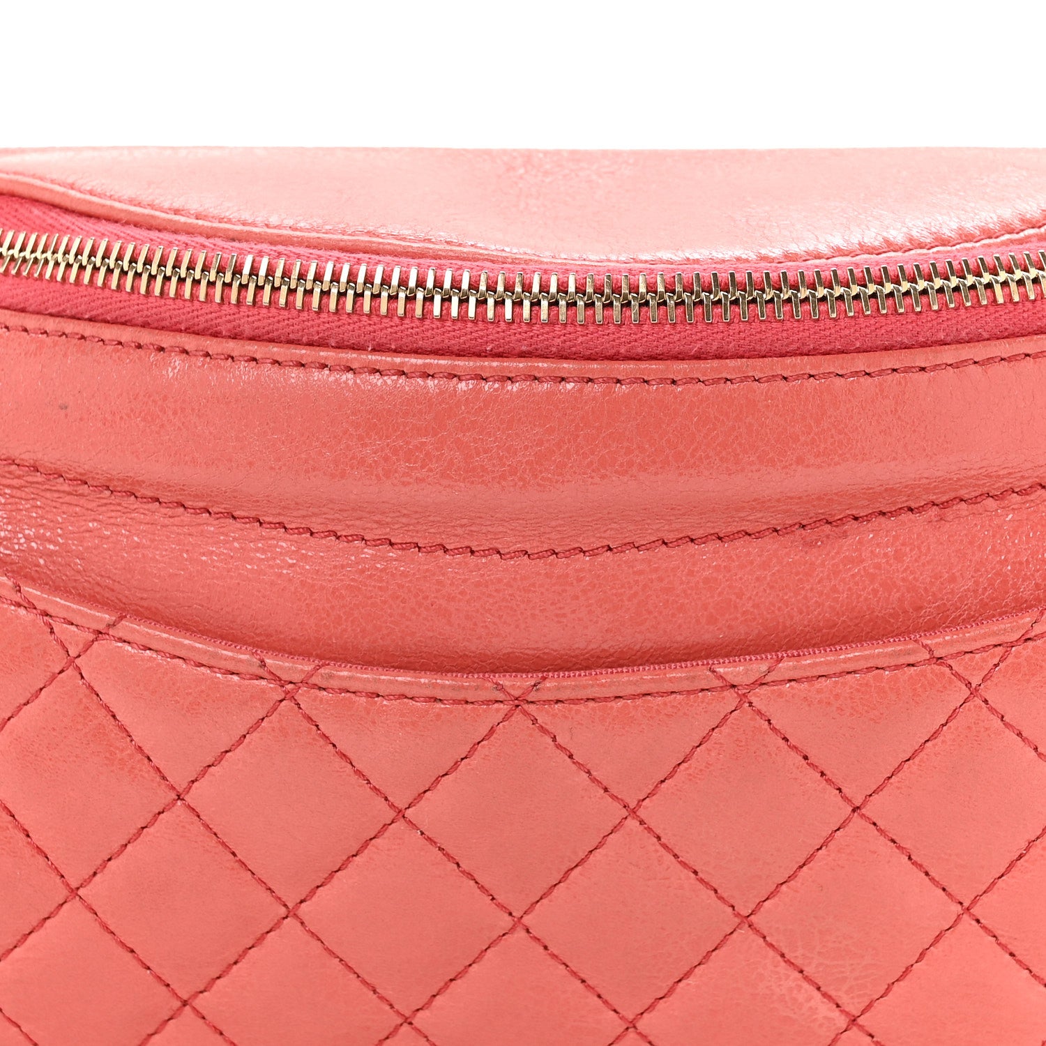 Chanel Lambskin Bi Quilted Waist Bag Fanny Pack Pink 8 of 10