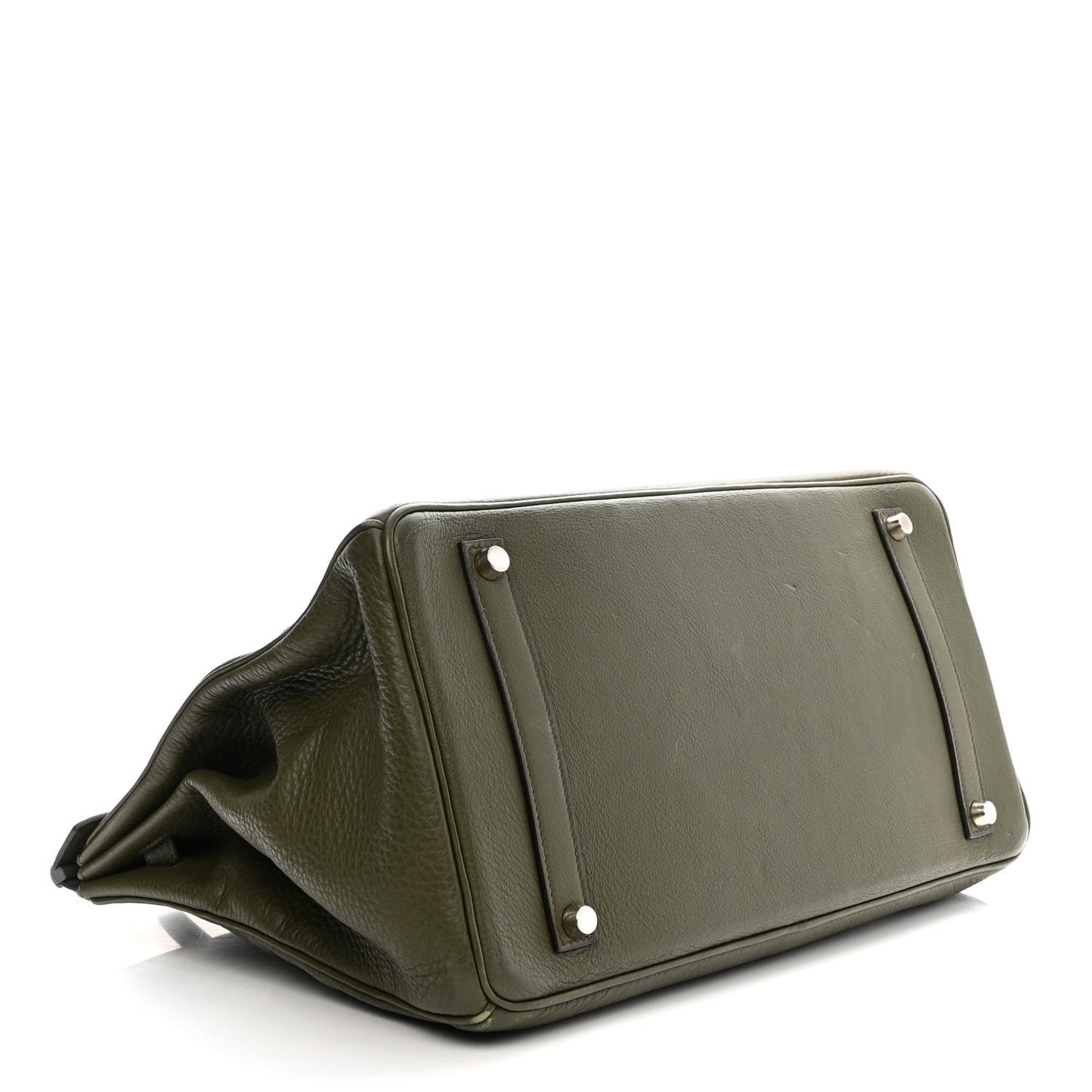 Taurillon Clemence Birkin 35 Vert Olive