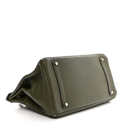 Hermes Taurillon Clemence Birkin 35 Vert Olive 4 of 16