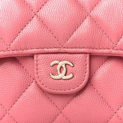 Chanel Caviar Quilted Large Gusset Flap Wallet Pink 9 of 11
