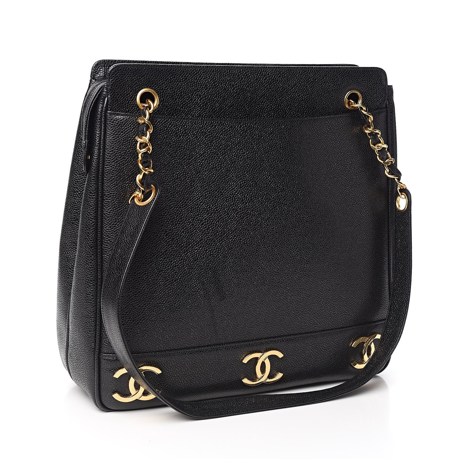 Chanel Caviar CC Shoulder Bag Black 3 of 11