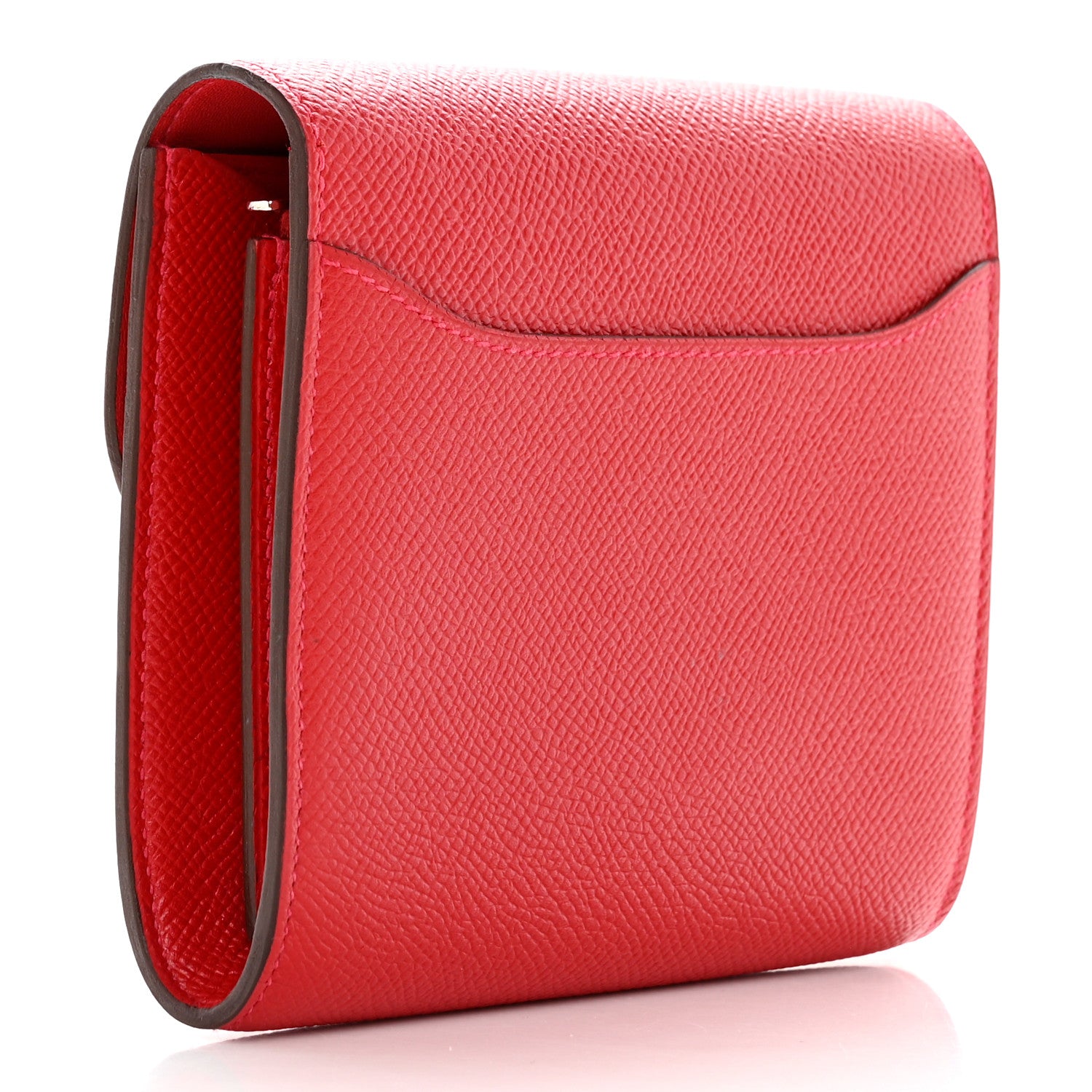 Hermes Epsom Constance Compact Passant Wallet Rouge Casaque 3 of 8