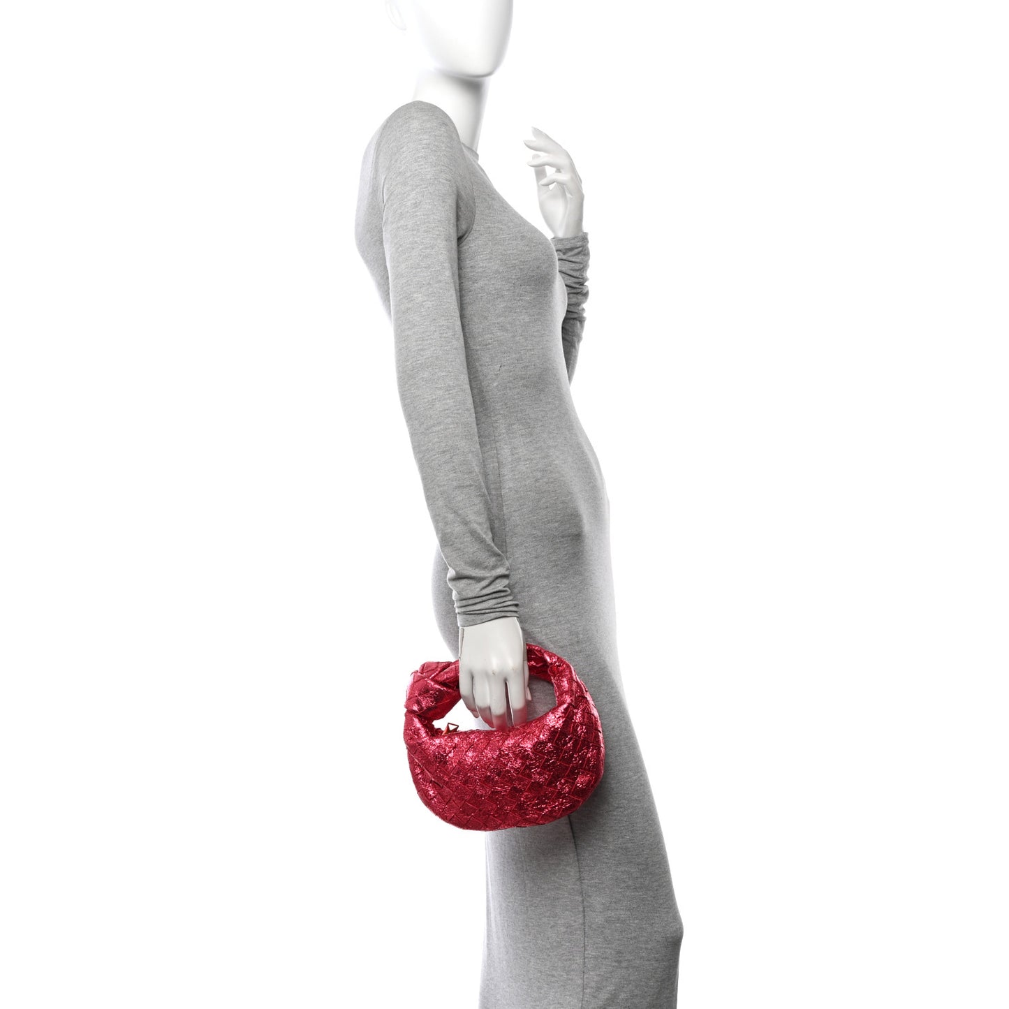Metallic Nappa Intrecciato Mini Jodie Lollipop