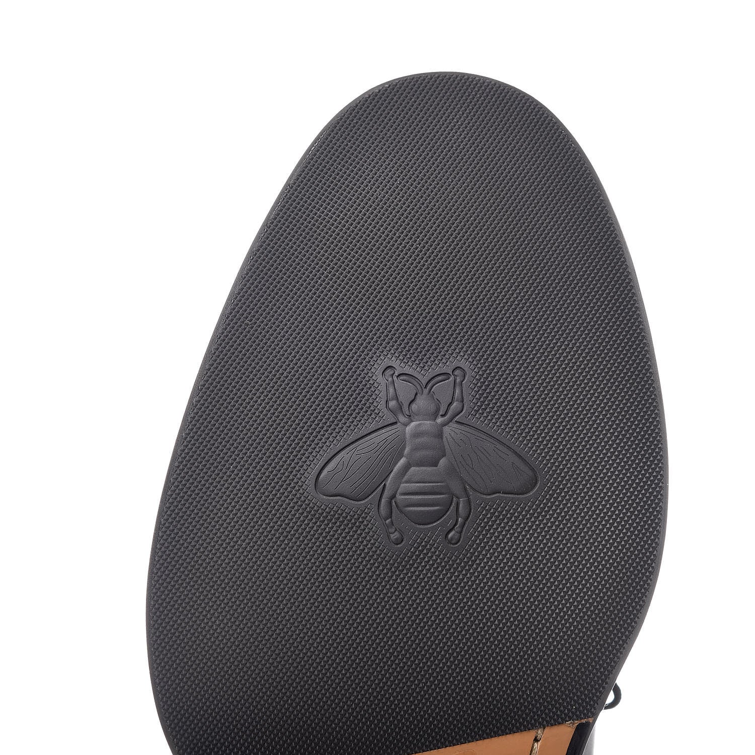 Gucci Calfskin Bee Star Embroidered Mens Captoe Derby Loafers 9 Black 8 of 11