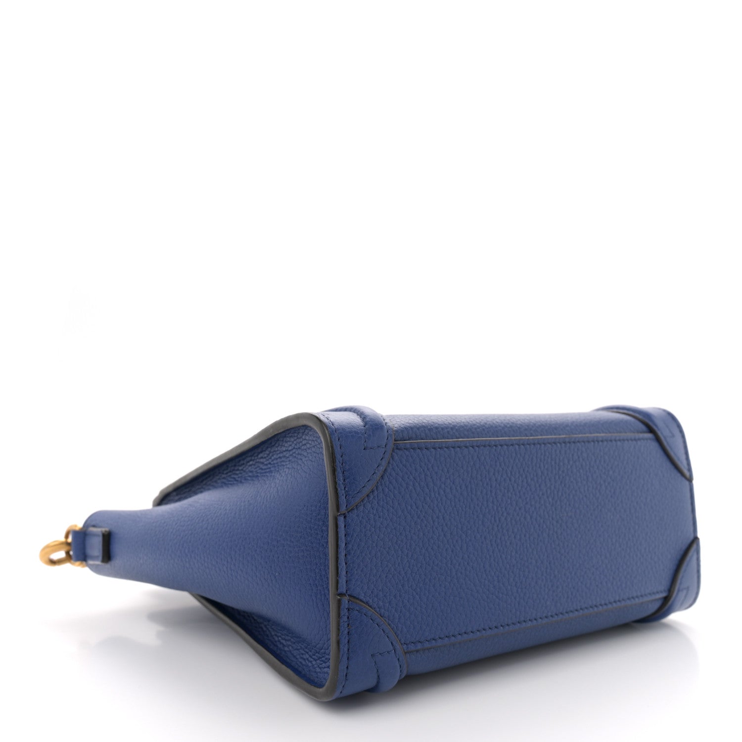 Celine Drummed Calfskin Nano Luggage Indigo 4 of 11