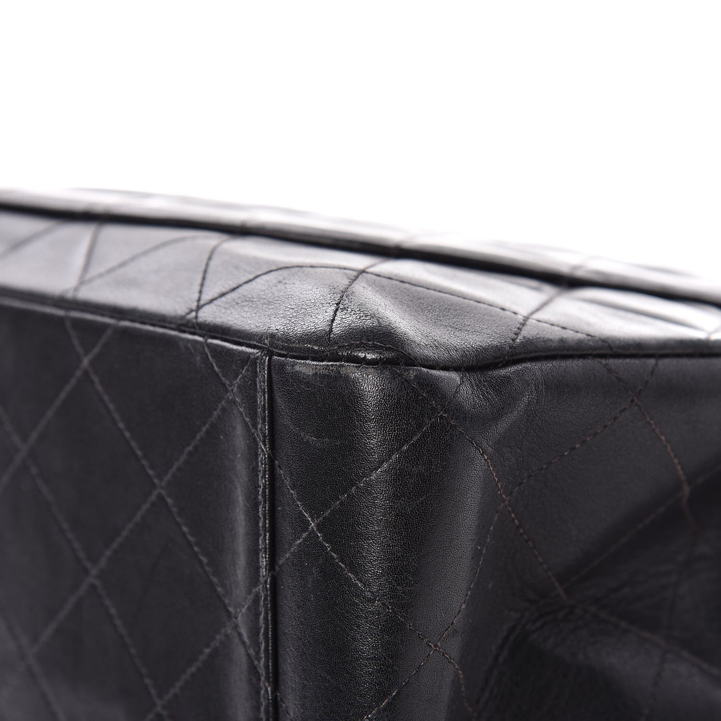 Lambskin Quilted XL Jumbo Single Flap Black