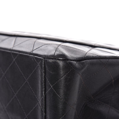Chanel Lambskin Quilted XL Jumbo Single Flap Black 18 of 20