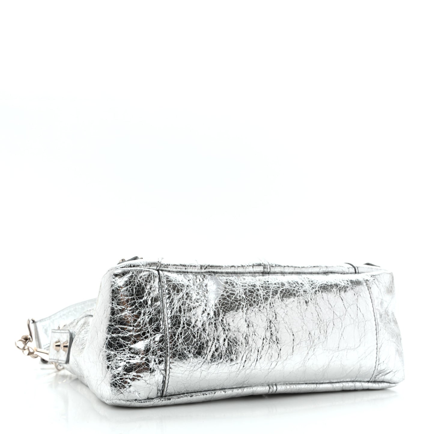 Metallized Agneau Arena Classic Hardware Mini Le City Moto Silver