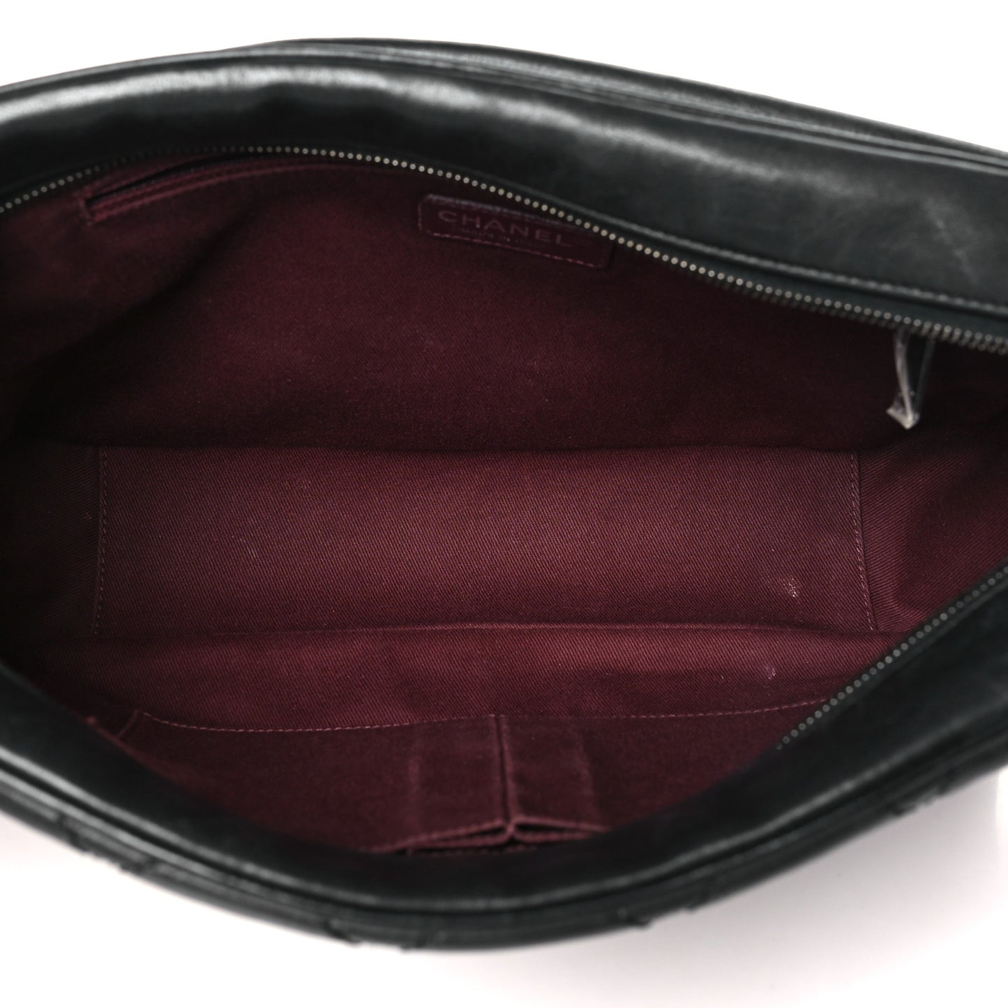 Calfskin Quilted Jumbo Coco Sporran Flap Black