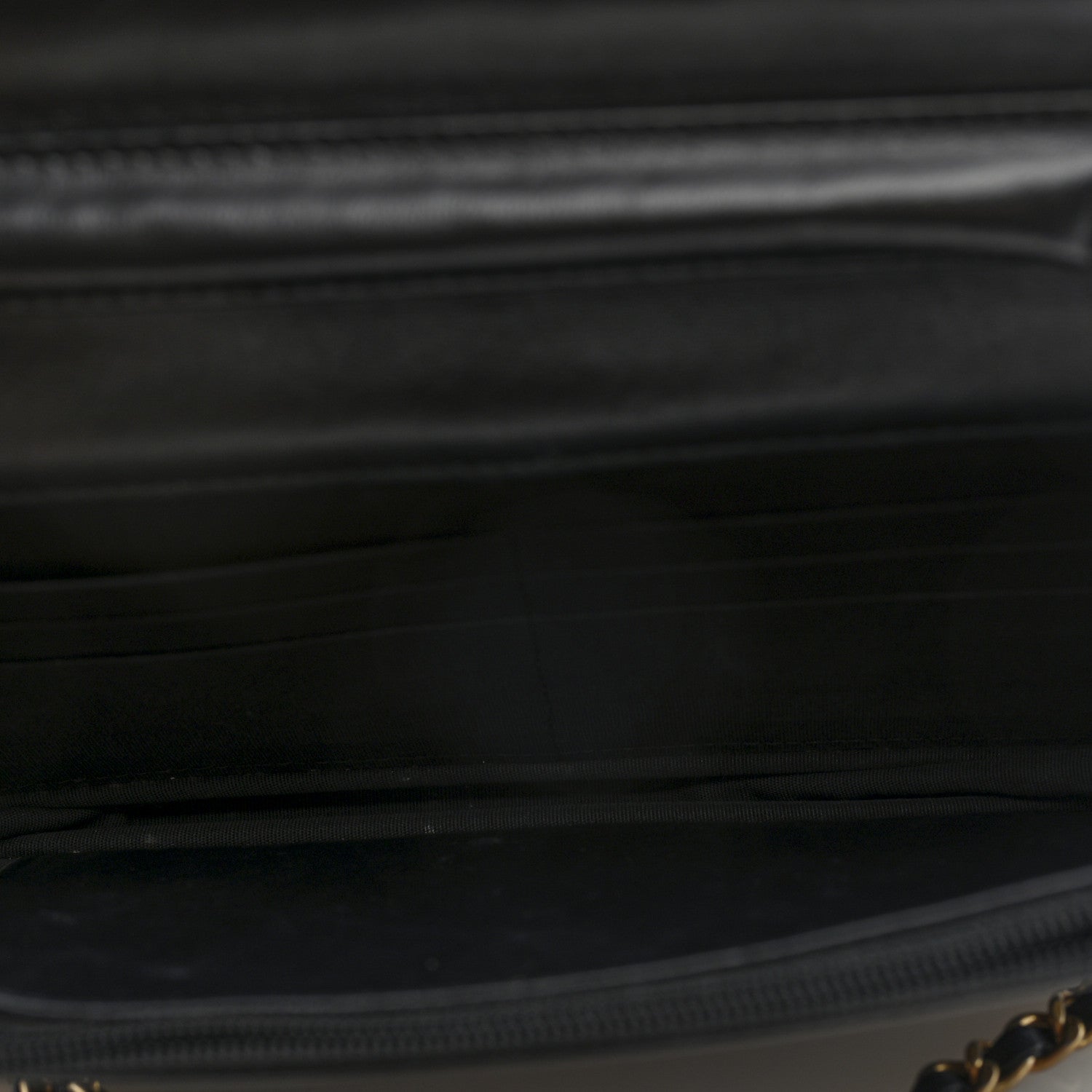 Chanel Lambskin Quilted Wallet On Chain WOC Black Gold 6 of 11