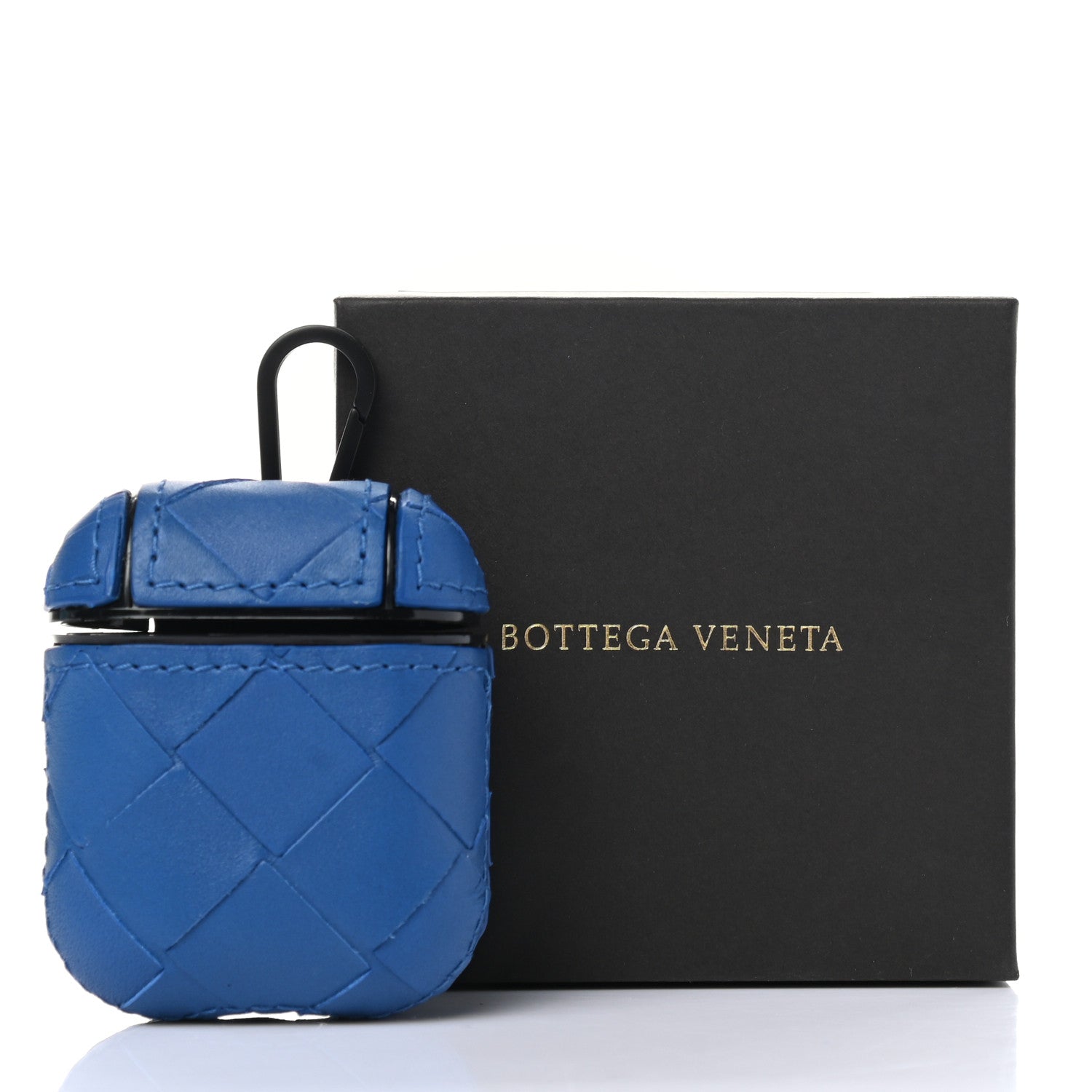 Bottega Veneta Nappa Intrecciato Airpods Case Blue 5 of 5