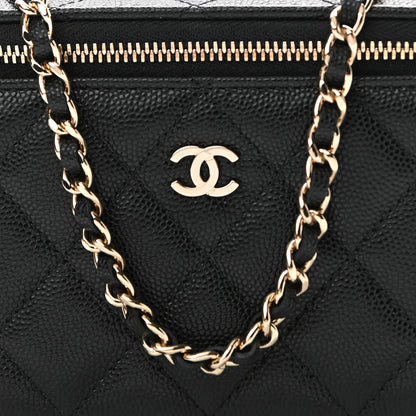 Chanel Caviar Quilted Small Vanity Case With Chain Black 8 of 11