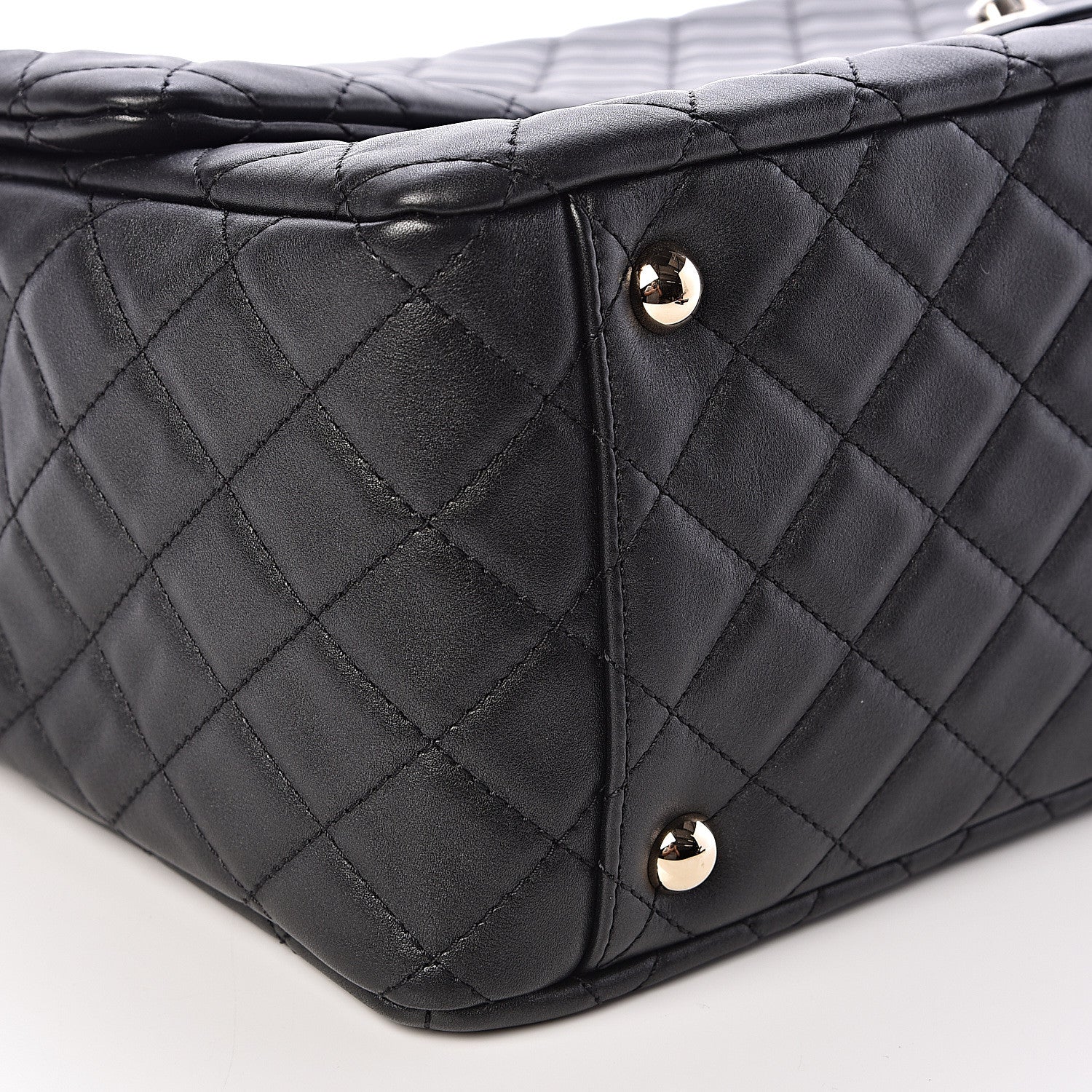 Chanel Metallized Calfskin Quilted XXL Travel Flap Bag Black 10 of 11
