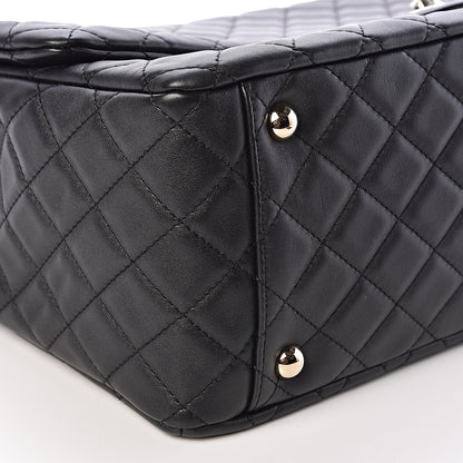 Chanel Metallized Calfskin Quilted XXL Travel Flap Bag Black 10 of 11