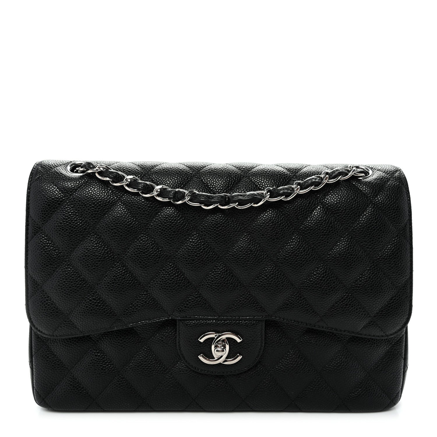 Chanel Caviar Quilted Jumbo Double Flap Black 1 of 11